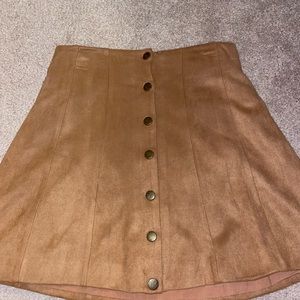 altard state brown velvet button up skirt size xs